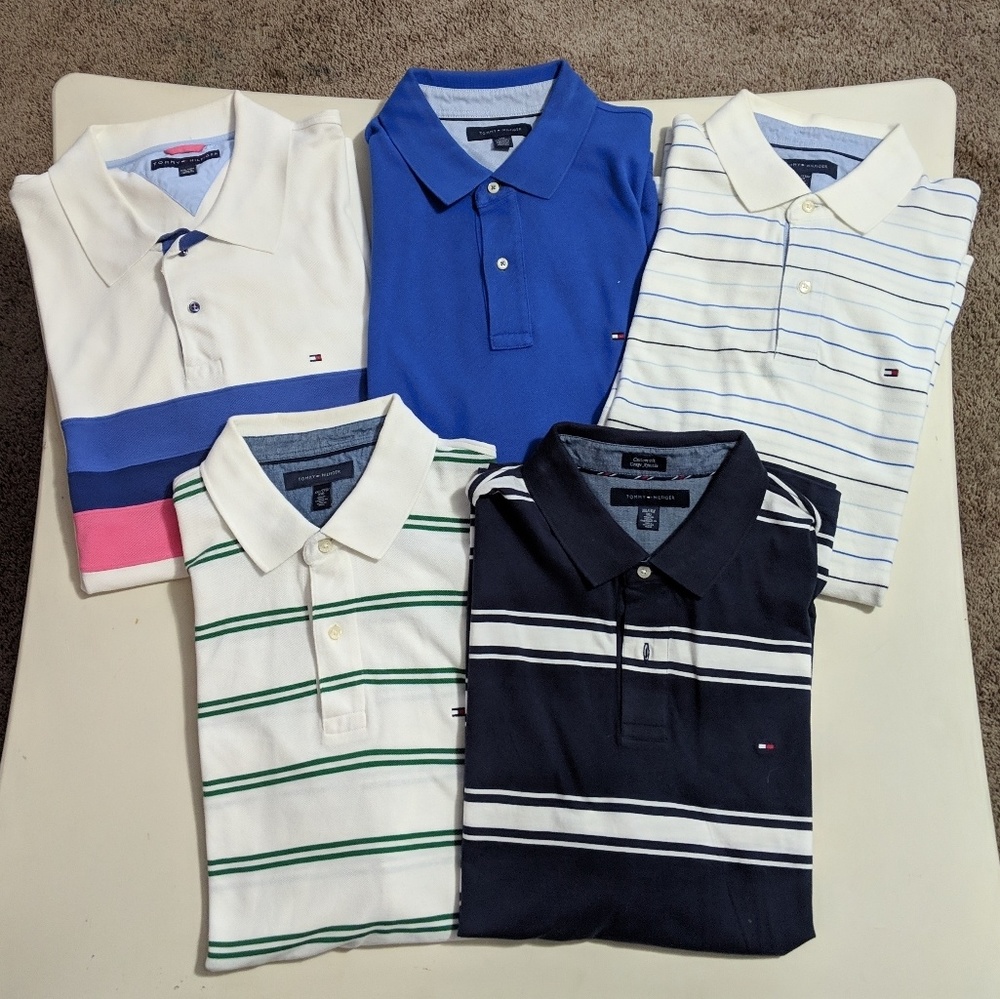 Lot of 5 - Tommy Hilfiger Polo Shirts XXL Preowned